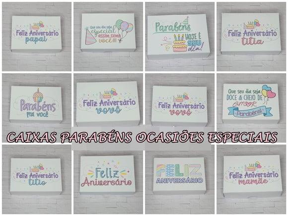 ARQUIVO SILHOUETTE CAIXAS PARABÉNS OCASIÕES ESPECIAIS