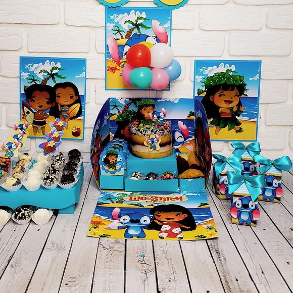 Arquivo Silhouette Festa na Caixa em Casa Lilo e Stitch