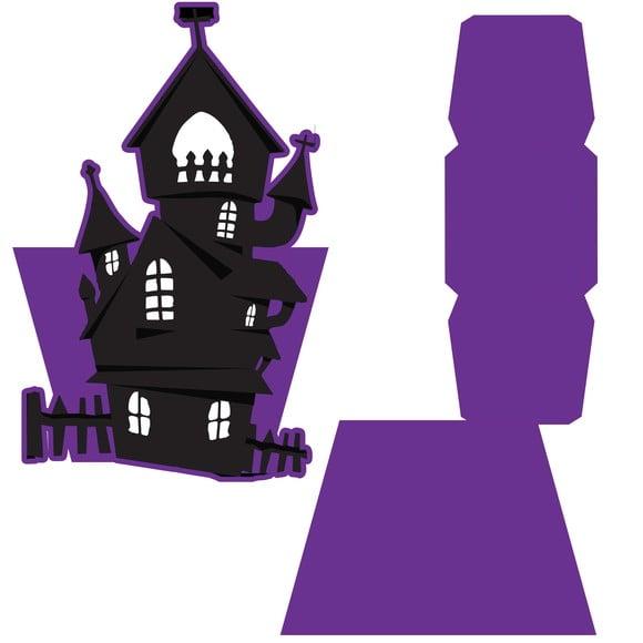 Arquivo Silhouette Halloween Castelo Assombrado