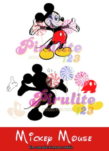 ARQUIVO SILHOUETTE MICKEY EM CAMADAS FORMATO STUDIO