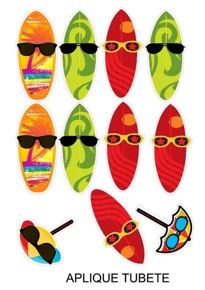 Arquivo Silhouette ou pdf Tags Apliques Tubetes Surf Praia