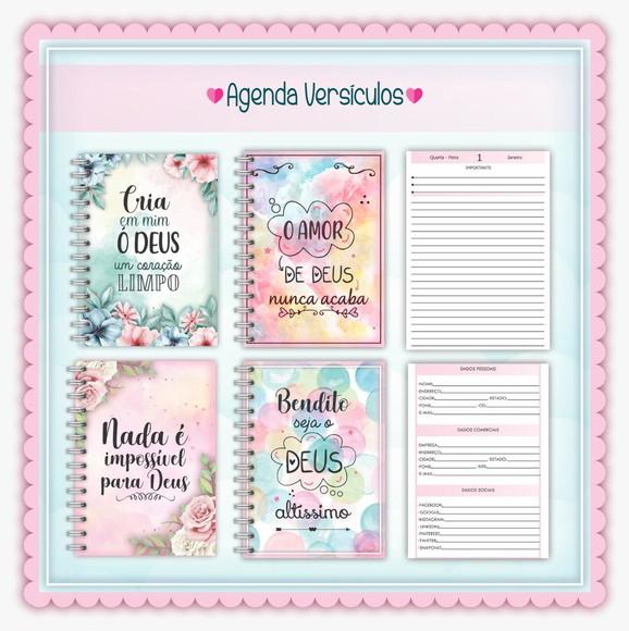 Arquivos Combo Agendas Versículos Formato Png e /ou pdf Luxo