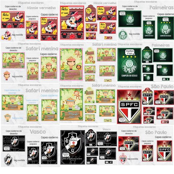 Arquivos Combo Etiquetas Escolares e Capas de Cadernos
