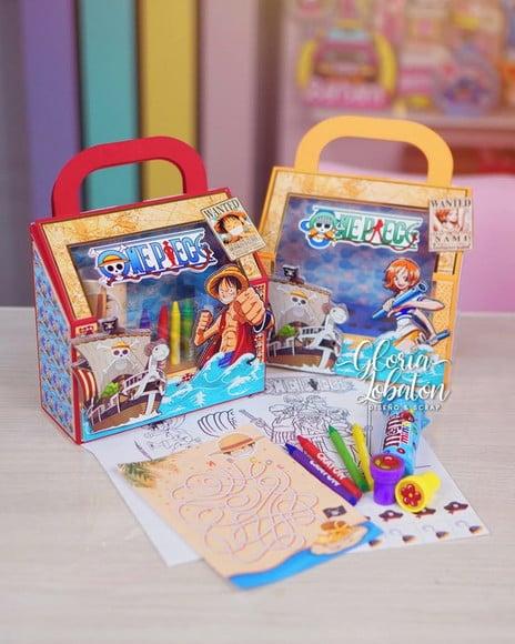 Caixa de Atividades One Piece Arquivo de Corte Studio e Png