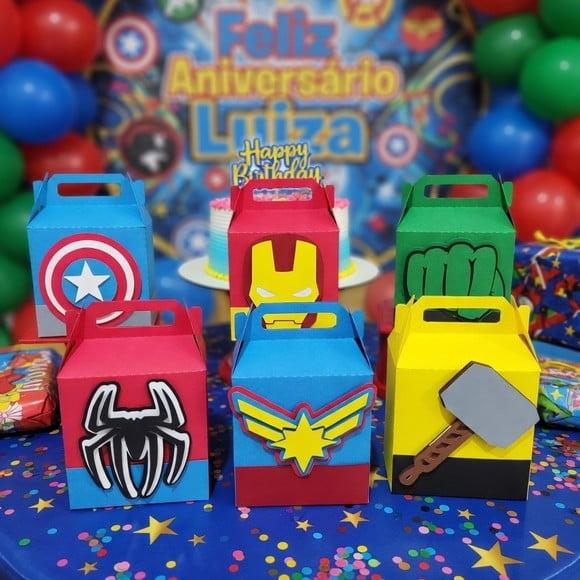 Caixa Super Herois Vingadores Arquivo de Corte Studio e pdf