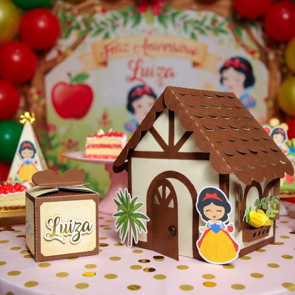 Casinha Branca de Neve Arquivo de Corte Studio e pdf