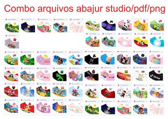 Combo Arquivos Abajur Studio/pdf/png 71 Temas
