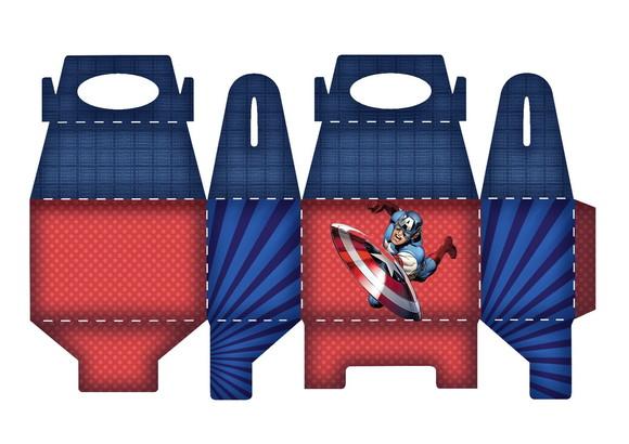 Kit Digital Arquivo Caixas Silhouette Capitão America