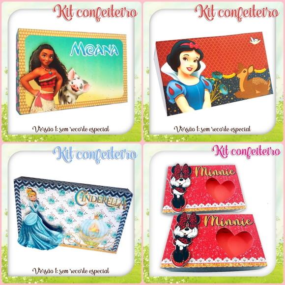 KIT DIGITAL ARQUIVO CAIXAS SILHOUETTE CONFEITEIRO