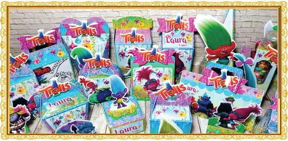 Kit Digital Arquivo Caixas Silhouette Trolls