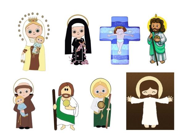 KIT DIGITAL SANTINHAS EM PNG