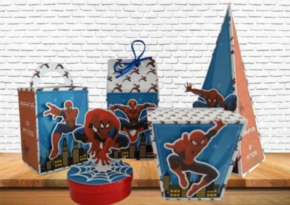 Kit Digital Silhouette Homem Aranha Luxo
