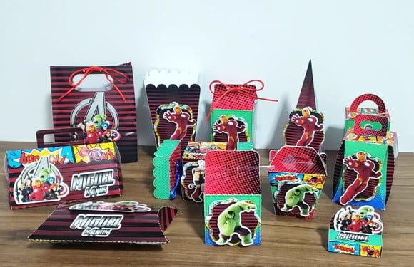 Kit Digital Silhouette Vingadores Luxo