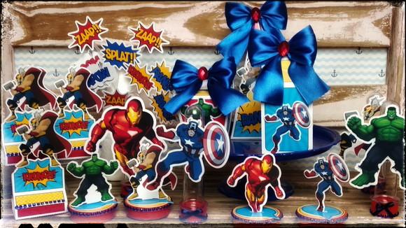 Kit Digital Silhouette Vingadores Luxo Exclusivo