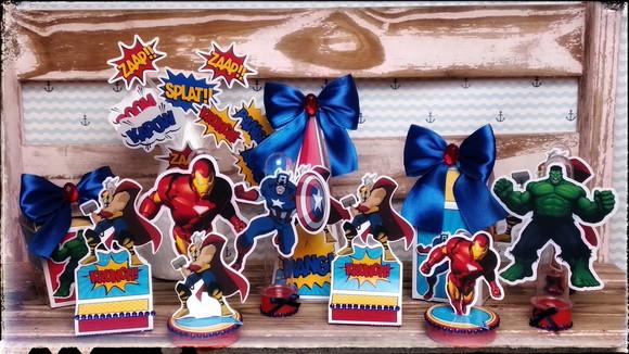 Kit Digital Silhouette Vingadores Luxo Exclusivo