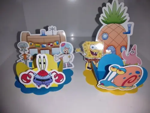 3 Kits de Arquivos Digitais Festa Bob Esponja