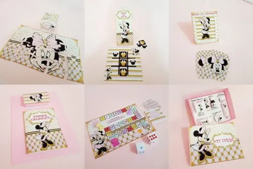 ARQUIVO apliques SILHOUETTE kit diversão MINNIE DOURADA