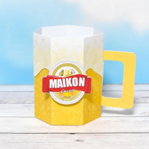 Arquivo Caixa Caneca de Chopp em pdf Corte Manual
