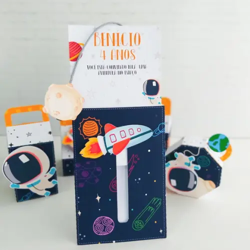 Arquivo Caixa Silhouette Astronauta Maravilhoso Luxo