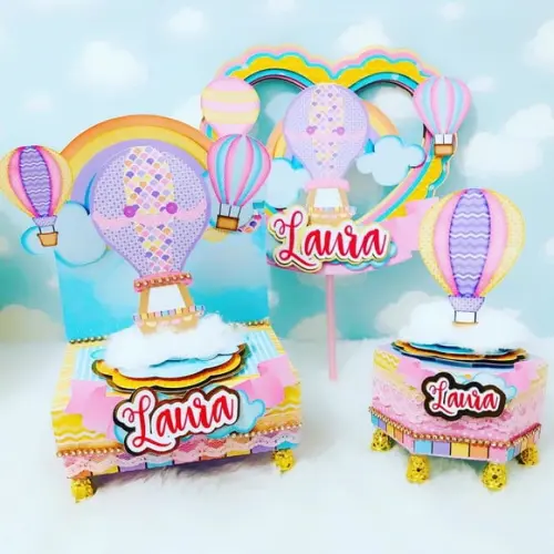 Arquivo Caixa Silhouette Balão Candy Luxo