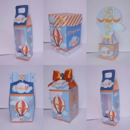 Arquivo Caixa Silhouette Balão Menino Luxo