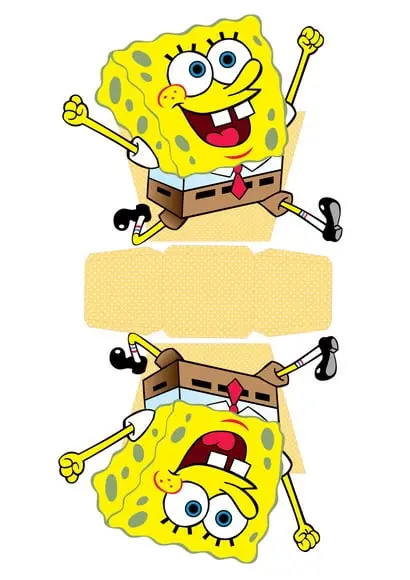 ARQUIVO CAIXA SILHOUETTE BOB ESPONJA CENTRO DE MESA