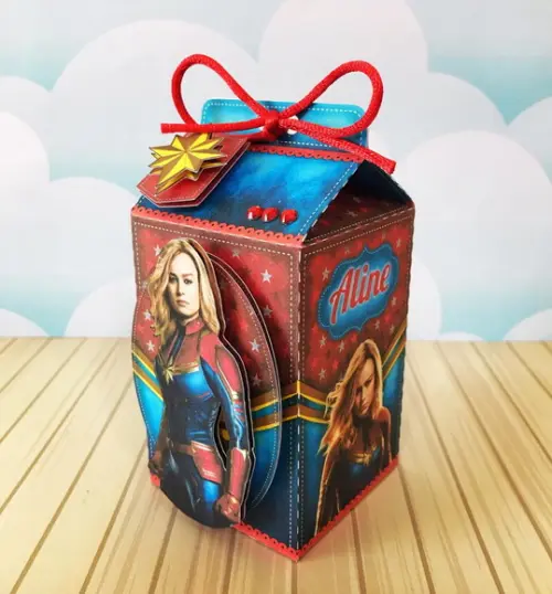 Arquivo Caixa Silhouette Capitã Marvel Luxo