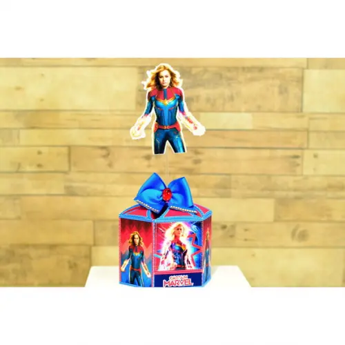 Arquivo Caixa Silhouette Capitã Marvel Luxo