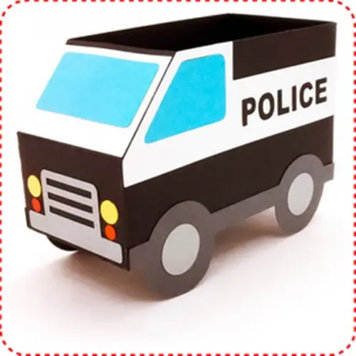 ARQUIVO CAIXA SILHOUETTE CARRO DE POLÍCIA