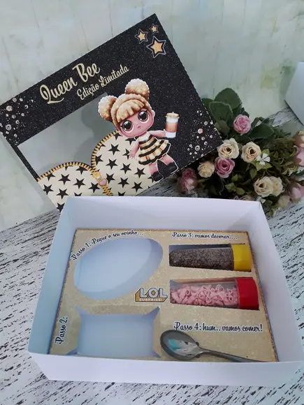 ARQUIVO CAIXA SILHOUETTE CONFEITEIRO MIRIM LOL BEE