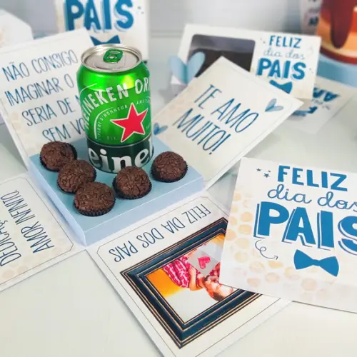 Arquivo Caixa Silhouette Dia dos Pais Festa em Casa
