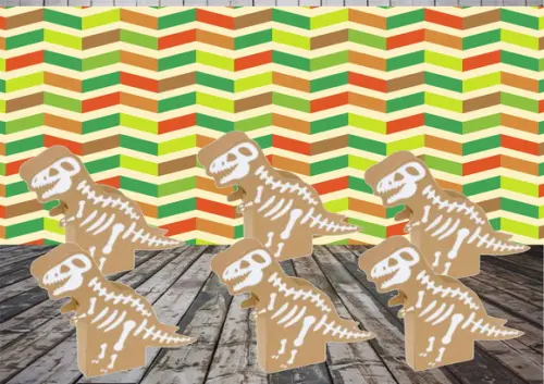 Arquivo Caixa Silhouette Dinossauro Fóssil