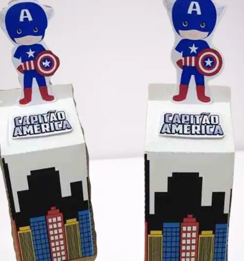 Arquivo Caixa Silhouette Festa em Casa Capitão América