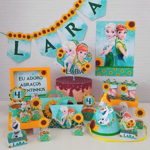 ARQUIVO CAIXA SILHOUETTE FESTA EM CASA FROZEN FEVER