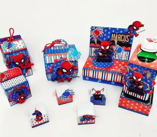 Arquivo Caixa Silhouette Festa em Casa Homem Aranha
