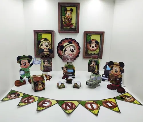 Arquivo Caixa Silhouette Festa Mickey Safari