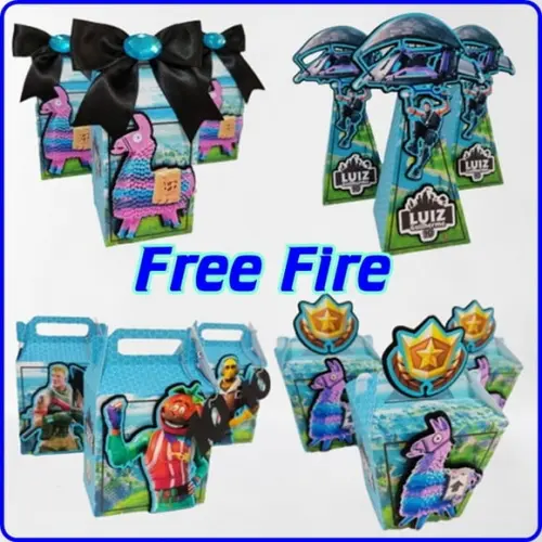 Arquivo Caixa Silhouette Free Fire Luxo