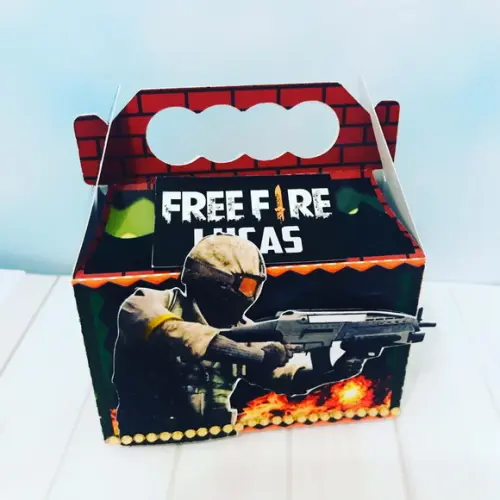Arquivo Caixa Silhouette Free Fire Luxo