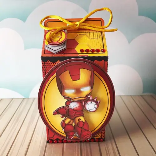 Arquivo Caixa Silhouette Homem de Ferro Luxo