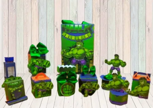 Arquivo Caixa Silhouette Hulk em Jpg/png Luxo