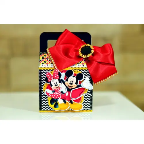 Arquivo Caixa Silhouette Minnie e Mickey Luxo
