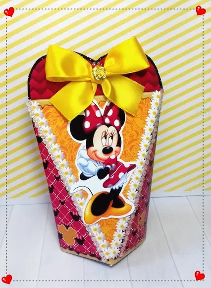 Arquivo Caixa Silhouette Minnie Luxo