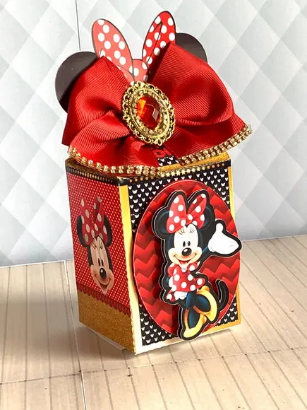 Arquivo Caixa Silhouette Minnie Luxo