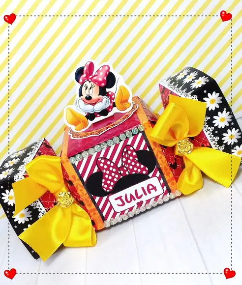 Arquivo Caixa Silhouette Minnie Luxo