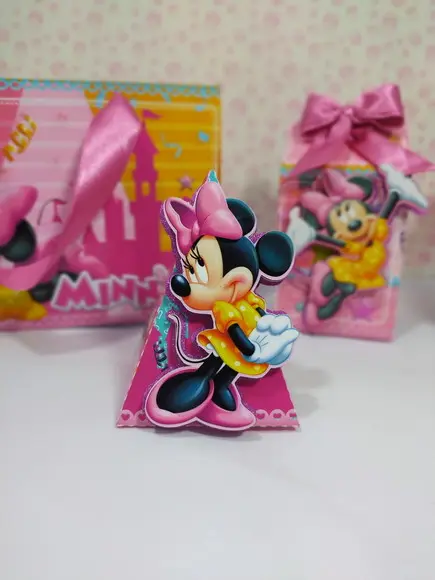 Arquivo Caixa Silhouette Minnie Rosa Luxo