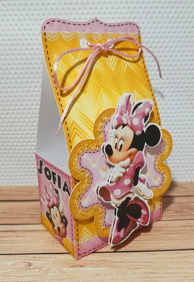 Arquivo Caixa Silhouette Minnie Rosa Luxo