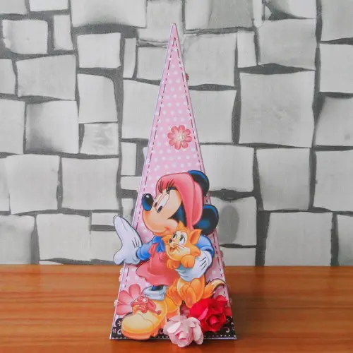 Arquivo Caixa Silhouette Minnie Rosa Luxo