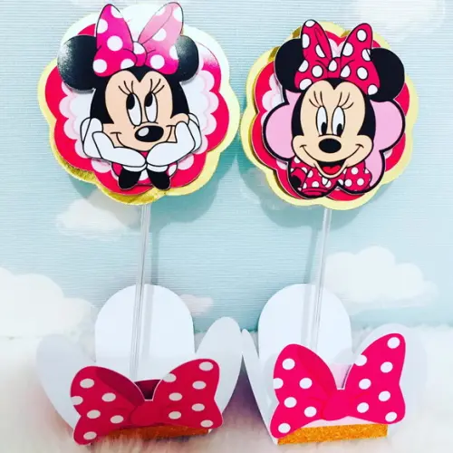 Arquivo Caixa Silhouette Minnie Rosa Luxo