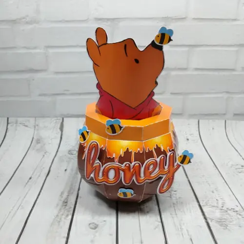 Arquivo Caixa Silhouette Pote de Mel Pooh