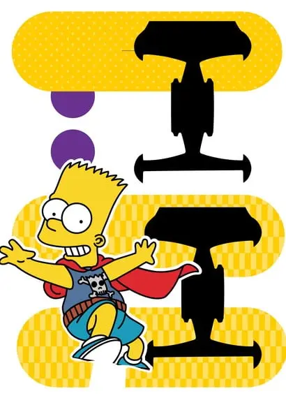 Arquivo Caixa Silhouette Skate Bart Simpson